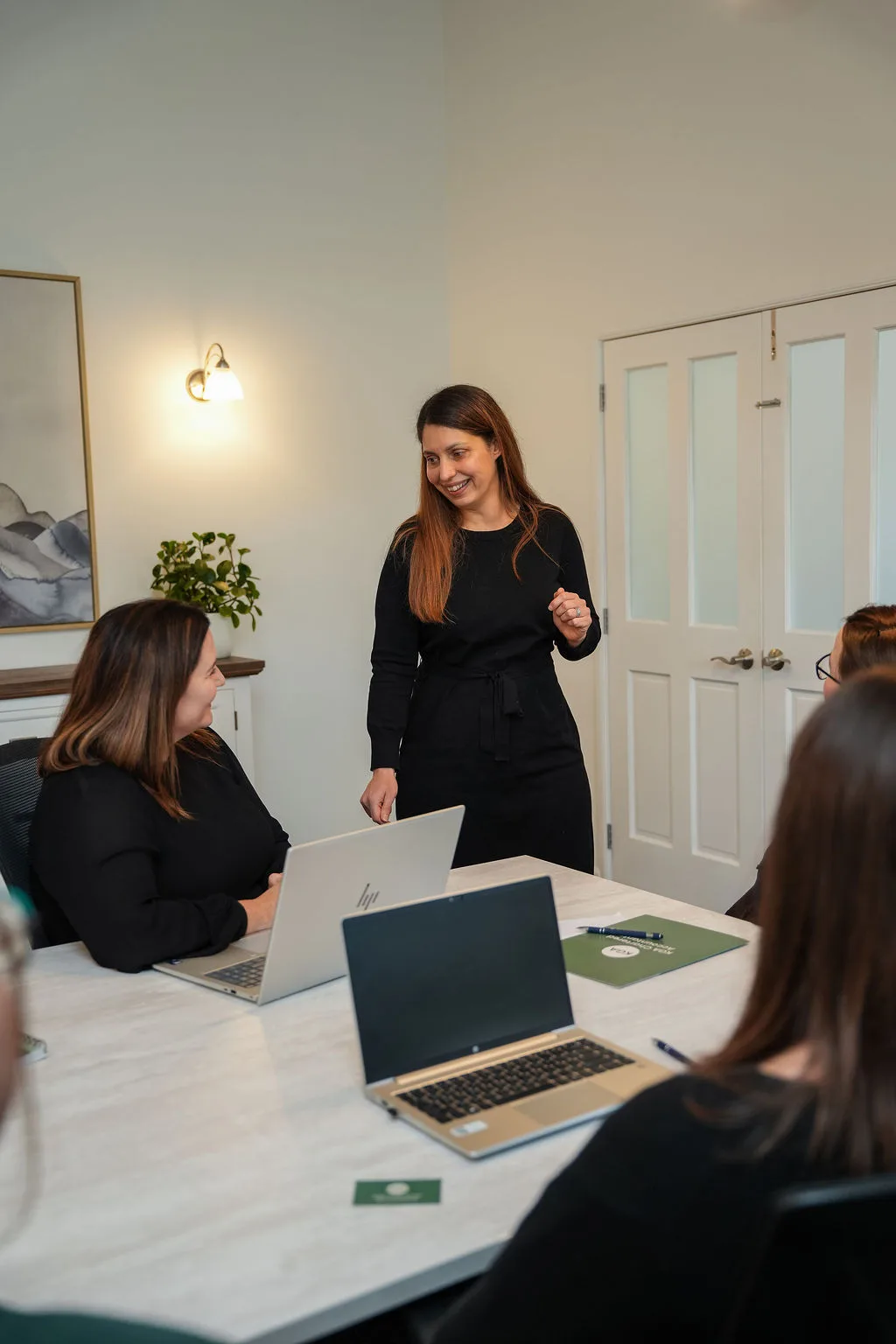 KGA advisors discussing a business plan with a client